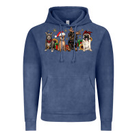 Vintage Denim christmas chihuahua pitbull pug dachshund Vintage Hoodie - JahusDesignShop