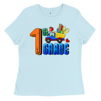 Baby Blue First Grade Ladies Tee - RanaPortraitStore
