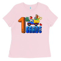 Bubblegum Pink First Grade Ladies Tee - RanaPortraitStore