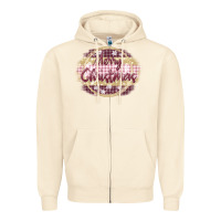 Sandshell merry christmas pink Zipper Hoodie - MaliasSmallBusiness