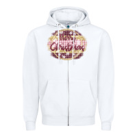 White merry christmas pink Zipper Hoodie - MaliasSmallBusiness