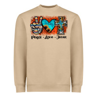 Mushroom peace love jesus Heavyweight Sweatshirt - JahusDesignShop