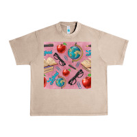 French Oak Teacher Seamless Pattern Urban Heavy Tee - BundleAndBundleShop