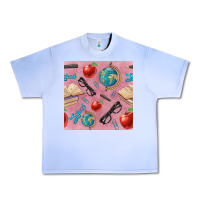 Grape Ice Teacher Seamless Pattern Urban Heavy Tee - BundleAndBundleShop