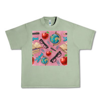 Oil Green Teacher Seamless Pattern Urban Heavy Tee - BundleAndBundleShop