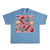 Pebble Blue Teacher Seamless Pattern Urban Heavy Tee - BundleAndBundleShop