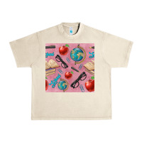 Sandshell Teacher Seamless Pattern Urban Heavy Tee - BundleAndBundleShop