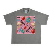 Tornado Teacher Seamless Pattern Urban Heavy Tee - BundleAndBundleShop