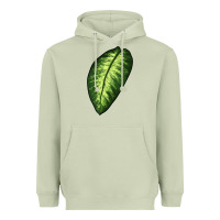 Matcha Dumb Cane Leaf Heavyweight Hoodie - LillyAllenDesigns