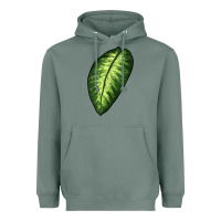Sage Dumb Cane Leaf Heavyweight Hoodie - LillyAllenDesigns