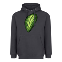 Smoke Dumb Cane Leaf Heavyweight Hoodie - LillyAllenDesigns