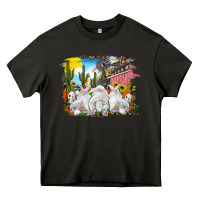 Asphalt Easter Farm With Bunnies Heavy Core Tee - RanaPortraitStore