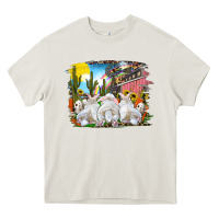 Cream Easter Farm With Bunnies Heavy Core Tee - RanaPortraitStore