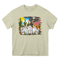 Mossy Easter Farm With Bunnies Heavy Core Tee - RanaPortraitStore