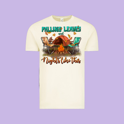 Falling Leaves And Nights Like This Vintage Tee Designed By Bundleandbundleshop
