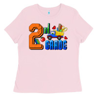Bubblegum Pink Second Grade Ladies Tee - RanaPortraitStore