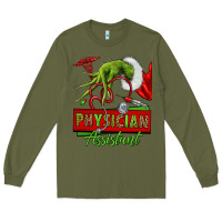 Army Green christmas character hand physician assistant Long Sleeve Tee - NancyCooperArtShop