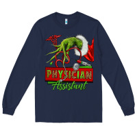 Navy christmas character hand physician assistant Long Sleeve Tee - NancyCooperArtShop