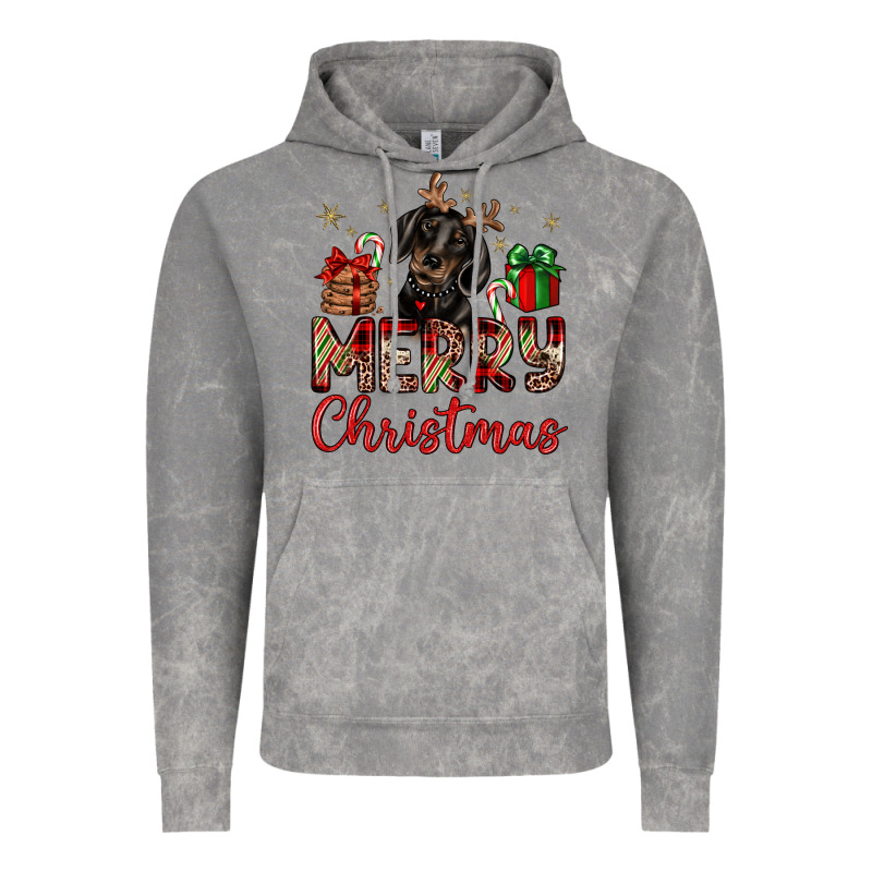 Merry Christmas Dachshund Vintage Hoodie by JahusDesignShop | Teevron