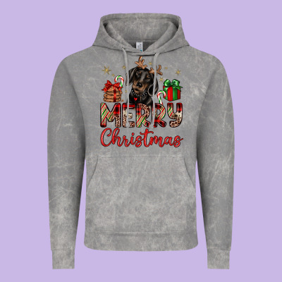 Merry Christmas Dachshund Vintage Hoodie Designed By Jahusdesignshop