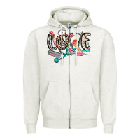 Oatmeal Heather love nurse Zipper Hoodie - NancyCooperArtShop