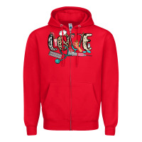 Red love nurse Zipper Hoodie - NancyCooperArtShop