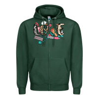 Sports Green love nurse Zipper Hoodie - NancyCooperArtShop