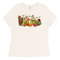 Bone floral hustler coffee cups Ladies Tee - texasbilliewilder