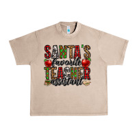 Santa's Favorite Teacher Assistant Urban Heavy Tee | Teevron