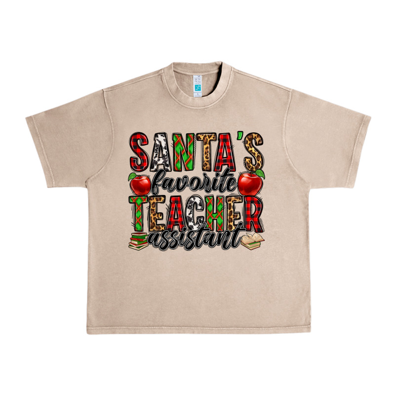 Santa's Favorite Teacher Assistant Urban Heavy Tee by Jasminsmagicworld | Teevron