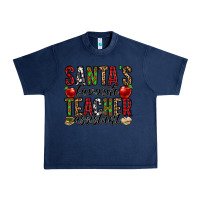 Navy santa's favorite teacher assistant Urban Heavy Tee - Jasminsmagicworld