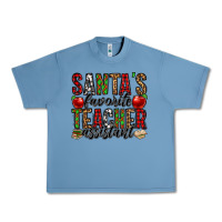 Pebble Blue santa's favorite teacher assistant Urban Heavy Tee - Jasminsmagicworld