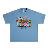 Pebble Blue ekg tech Urban Heavy Tee - AdoDesignShop