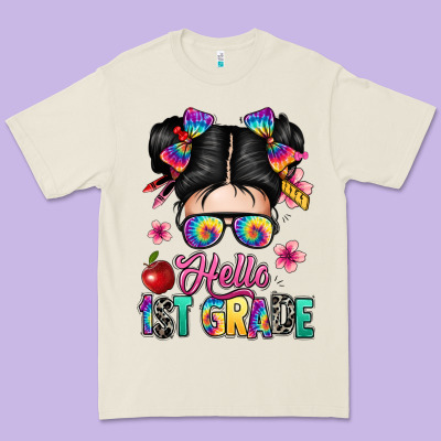 Hello First Grade Premium Tee Designed By Texasbilliewilder