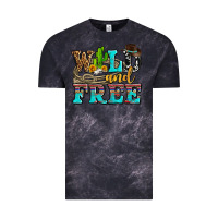 Cloud Black wild and free with cactus Vintage Tee - AdoDesignShop
