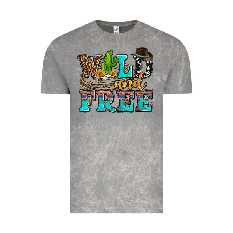 Wild And Free With Cactus Vintage Tee by AdoDesignShop | Teevron