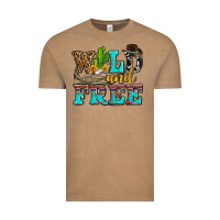 Vintage Coffee wild and free with cactus Vintage Tee - AdoDesignShop