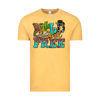 Vintage Mustard wild and free with cactus Vintage Tee - AdoDesignShop