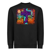 Black halloween cross Heavyweight Sweatshirt - JahusDesignShop