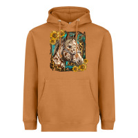 Meerkat appaloosa horse with sunflowers and western background Heavyweight Hoodie - LillyAllenDesigns