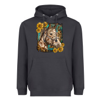 Smoke appaloosa horse with sunflowers and western background Heavyweight Hoodie - LillyAllenDesigns