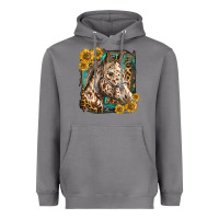 Storm appaloosa horse with sunflowers and western background Heavyweight Hoodie - LillyAllenDesigns