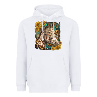 White appaloosa horse with sunflowers and western background Heavyweight Hoodie - LillyAllenDesigns