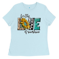 Baby Blue for the love of sunshine Ladies Tee - texasbilliewilder