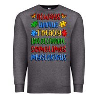 Charcoal Heather always unique totally intelligent sometimes myster Premium Sweatshirt - Artiststas