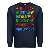 Navy always unique totally intelligent sometimes myster Premium Sweatshirt - Artiststas