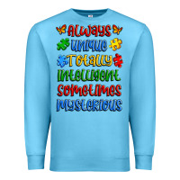 Ocean Blue always unique totally intelligent sometimes myster Premium Sweatshirt - Artiststas