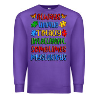 Purple always unique totally intelligent sometimes myster Premium Sweatshirt - Artiststas