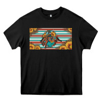 Black bucking bronco aztec shape license plate Heavy Core Tee - Artiststas