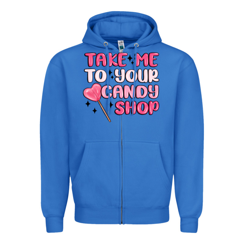Take Me To Your Candy Shop Zipper Hoodie by MaliasSmallBusiness | Teevron